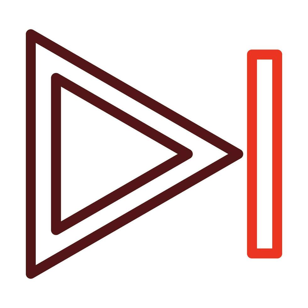 Skip Vector Thick Line Two Color Icons For Personal And Commercial Use.