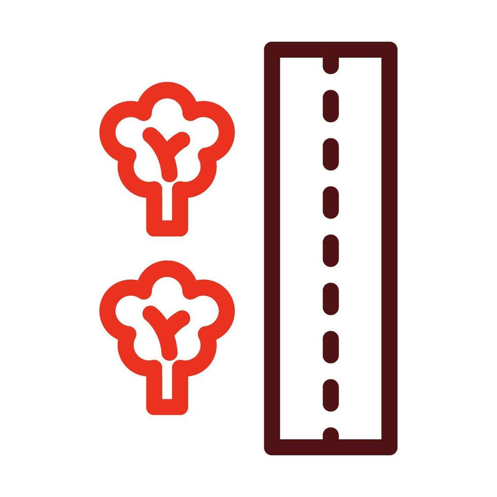 Roadside Vector Thick Line Two Color Icons For Personal And Commercial Use.