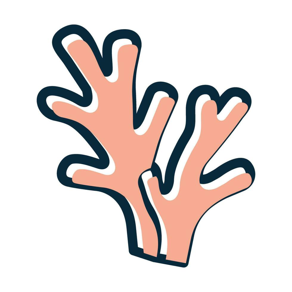 Coral Reef Vector Thick Line Filled Dark Colors Icons For Personal And Commercial Use.