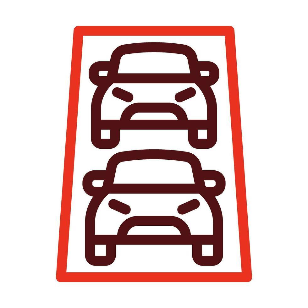 Traffic Vector Thick Line Two Color Icons For Personal And Commercial Use.