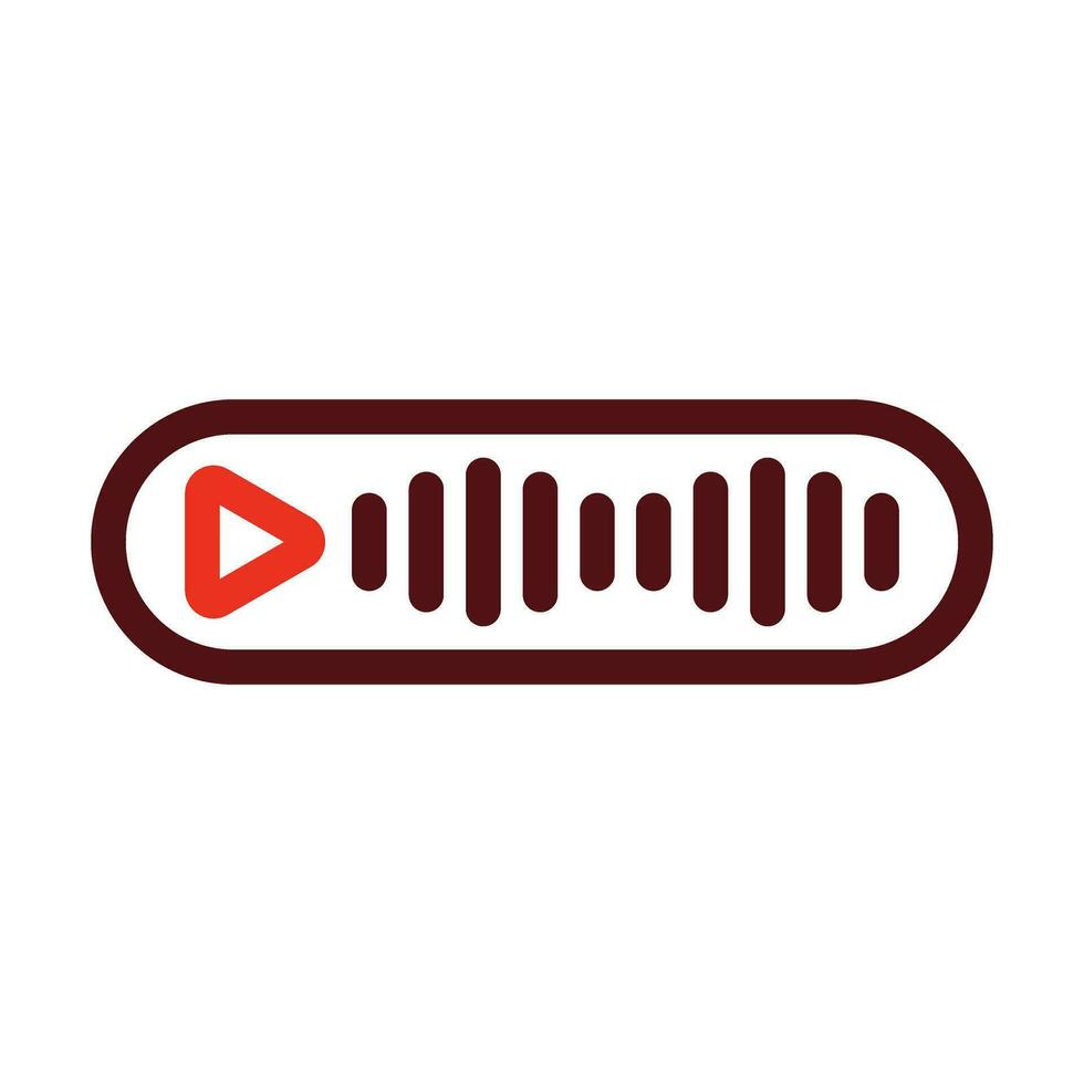 Voice Message Vector Thick Line Two Color Icons For Personal And Commercial Use.