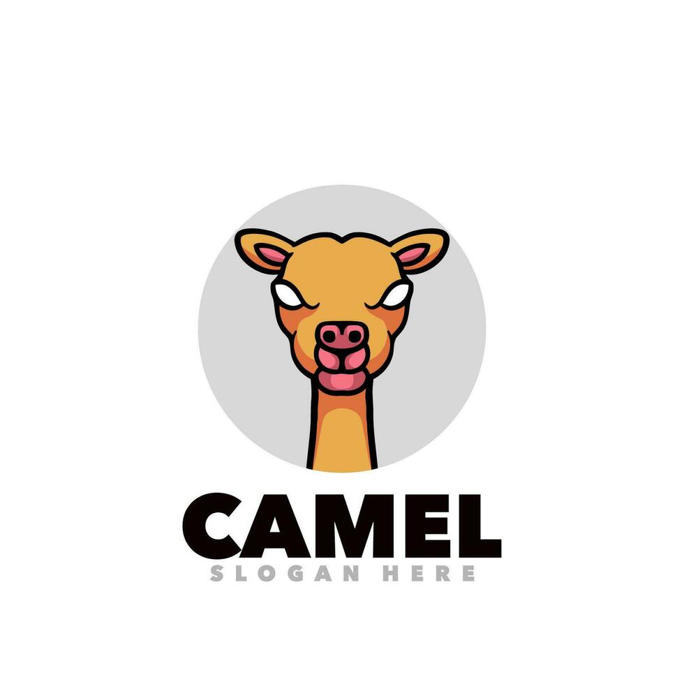 camello mascota logo vector