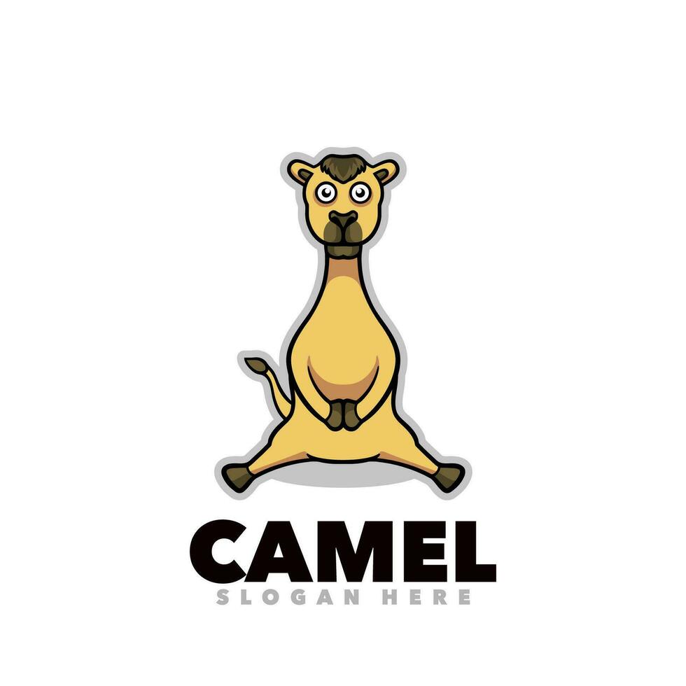 Camel mascot cartoon design vector