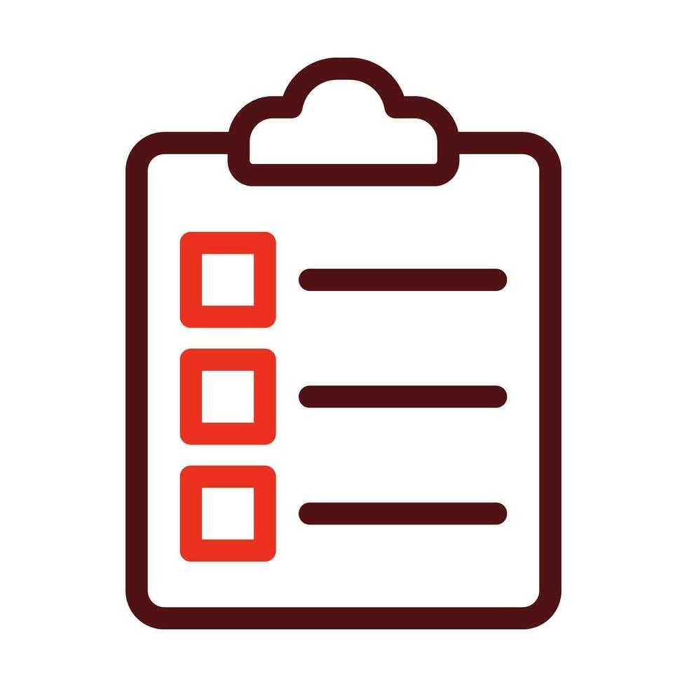 Task List Vector Thick Line Two Color Icons For Personal And Commercial Use.