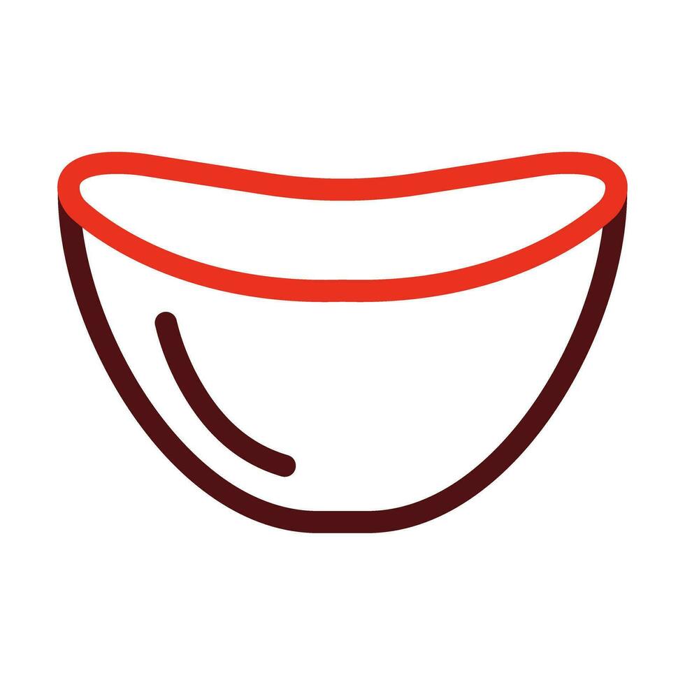 Bowl Vector Thick Line Two Color Icons For Personal And Commercial Use.