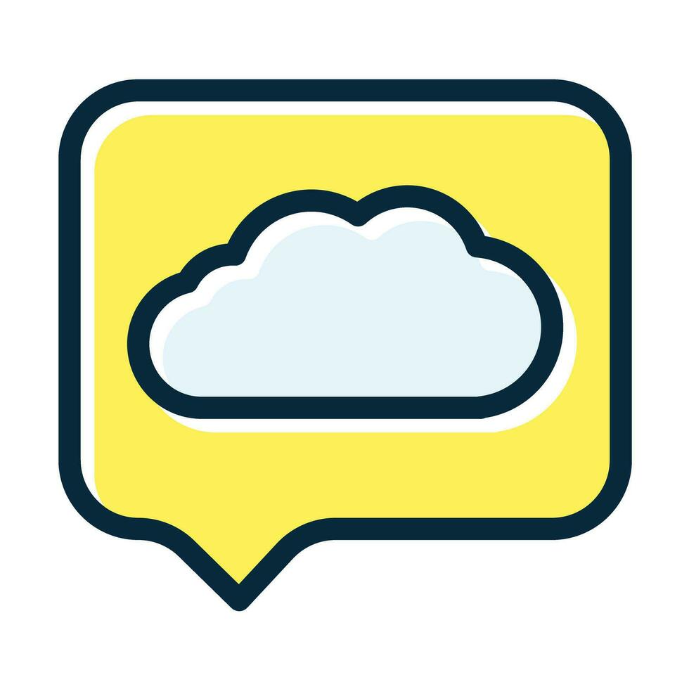 Cloud Messaging Vector Thick Line Filled Dark Colors Icons For Personal And Commercial Use.