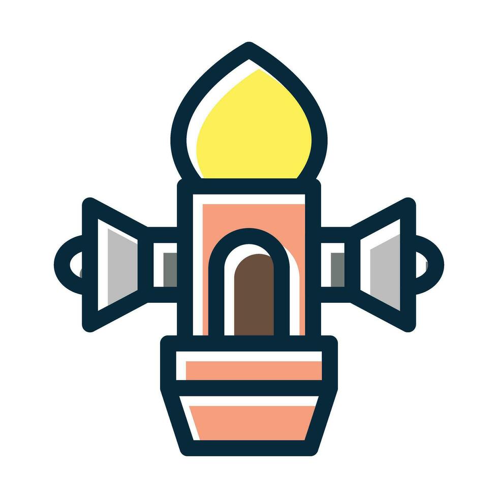 Mosque Speaker Vector Thick Line Filled Dark Colors Icons For Personal And Commercial Use.