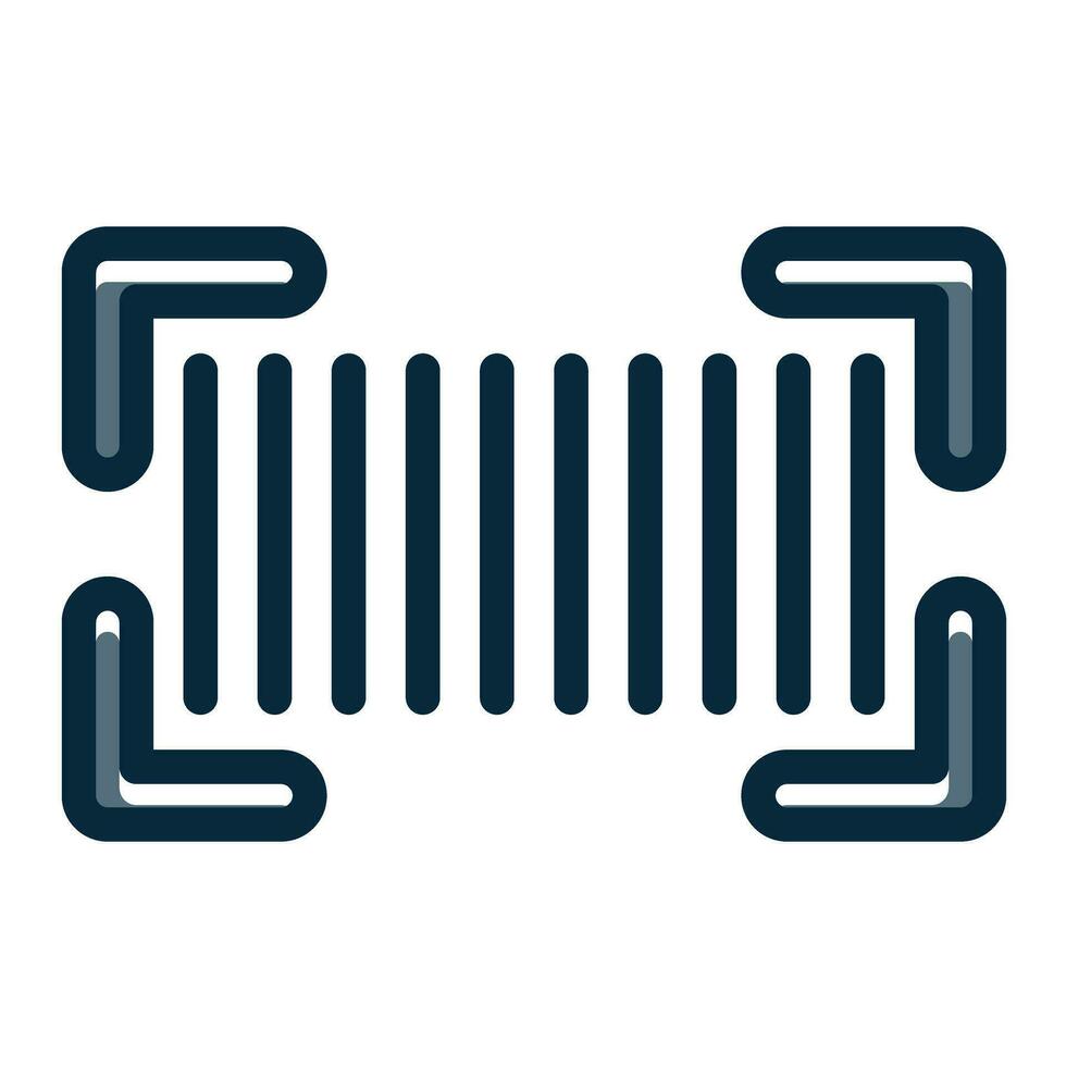 Barcode Vector Thick Line Filled Dark Colors Icons For Personal And Commercial Use.