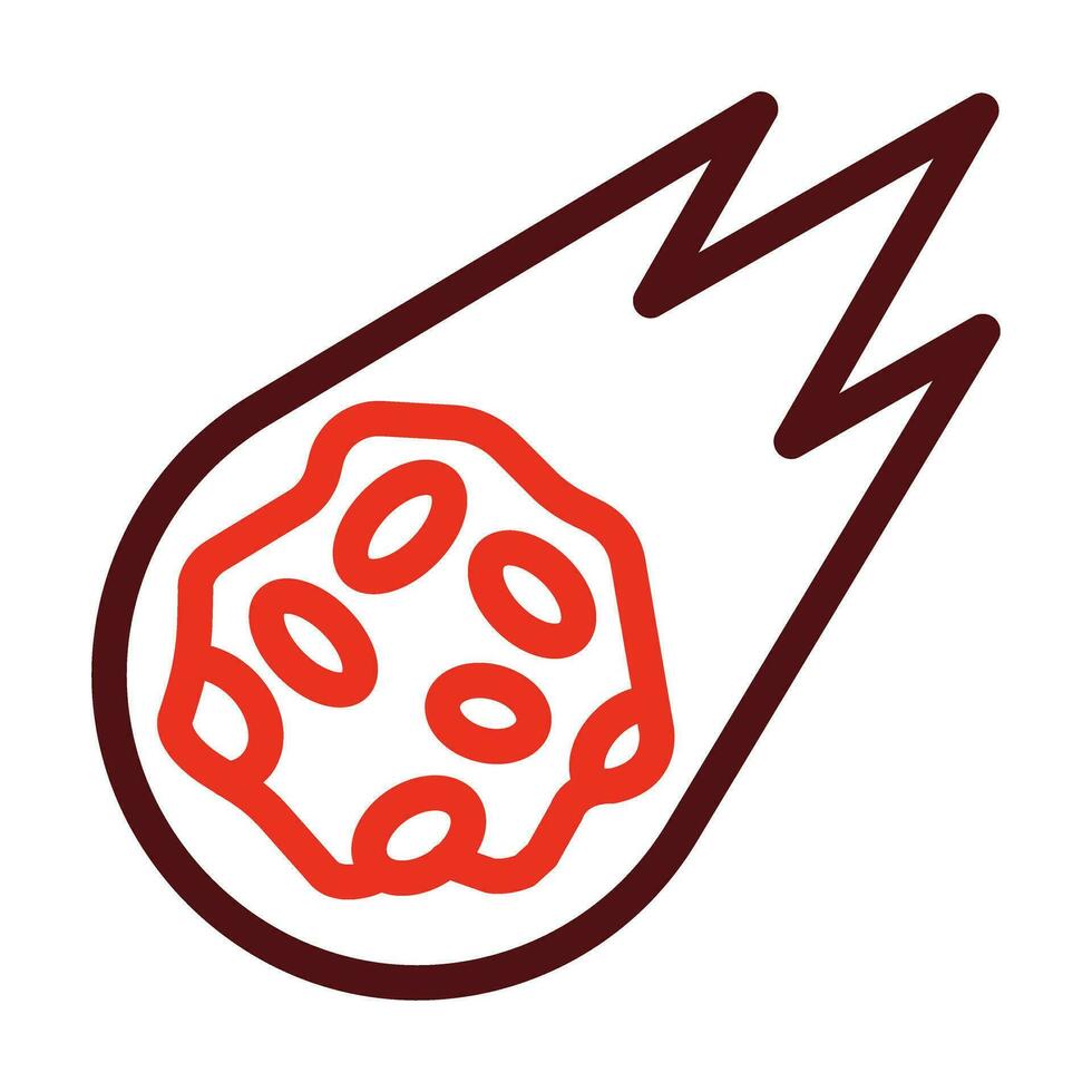 Meteorite Vector Thick Line Two Color Icons For Personal And Commercial Use.