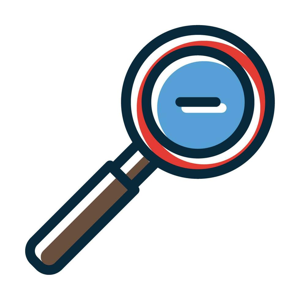 Zoom Out Vector Thick Line Filled Dark Colors Icons For Personal And Commercial Use.