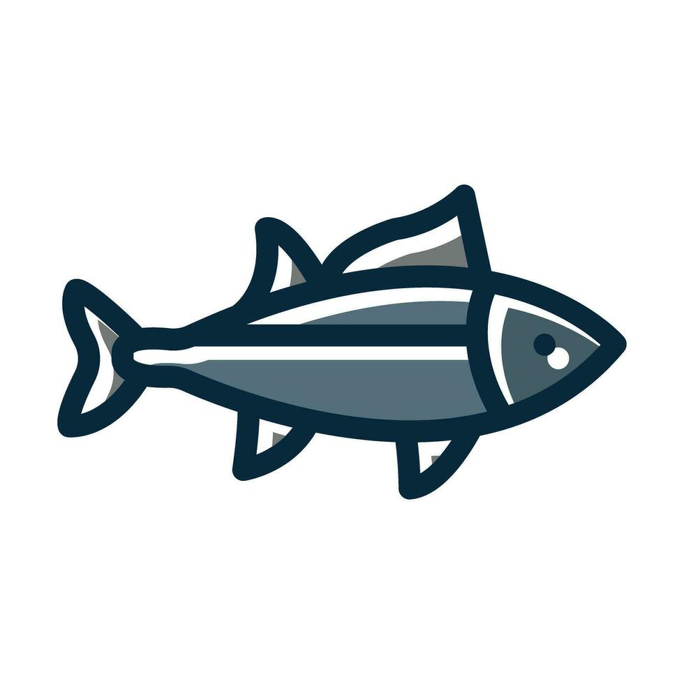 Tuna Vector Thick Line Filled Dark Colors Icons For Personal And Commercial Use.