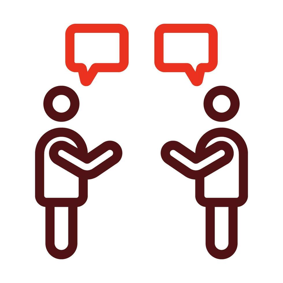 Communication Skills Vector Thick Line Two Color Icons For Personal And Commercial Use.