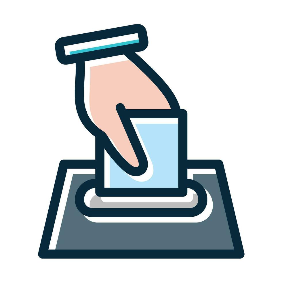 Voting Vector Thick Line Filled Dark Colors Icons For Personal And Commercial Use.