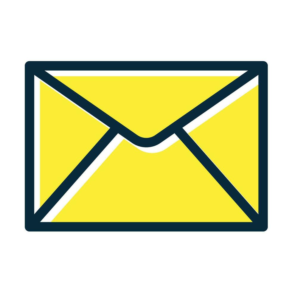 Mail Vector Thick Line Filled Dark Colors Icons For Personal And Commercial Use.