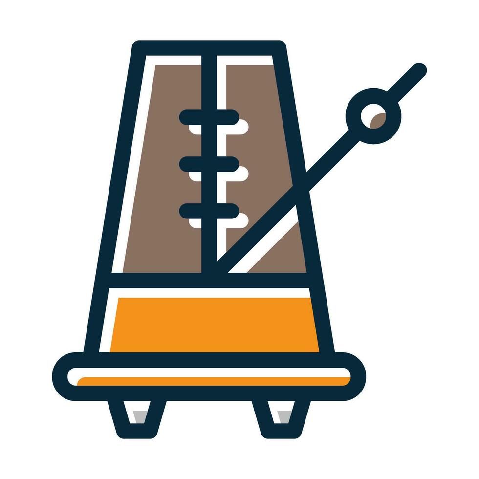 Metronome Vector Thick Line Filled Dark Colors Icons For Personal And Commercial Use.