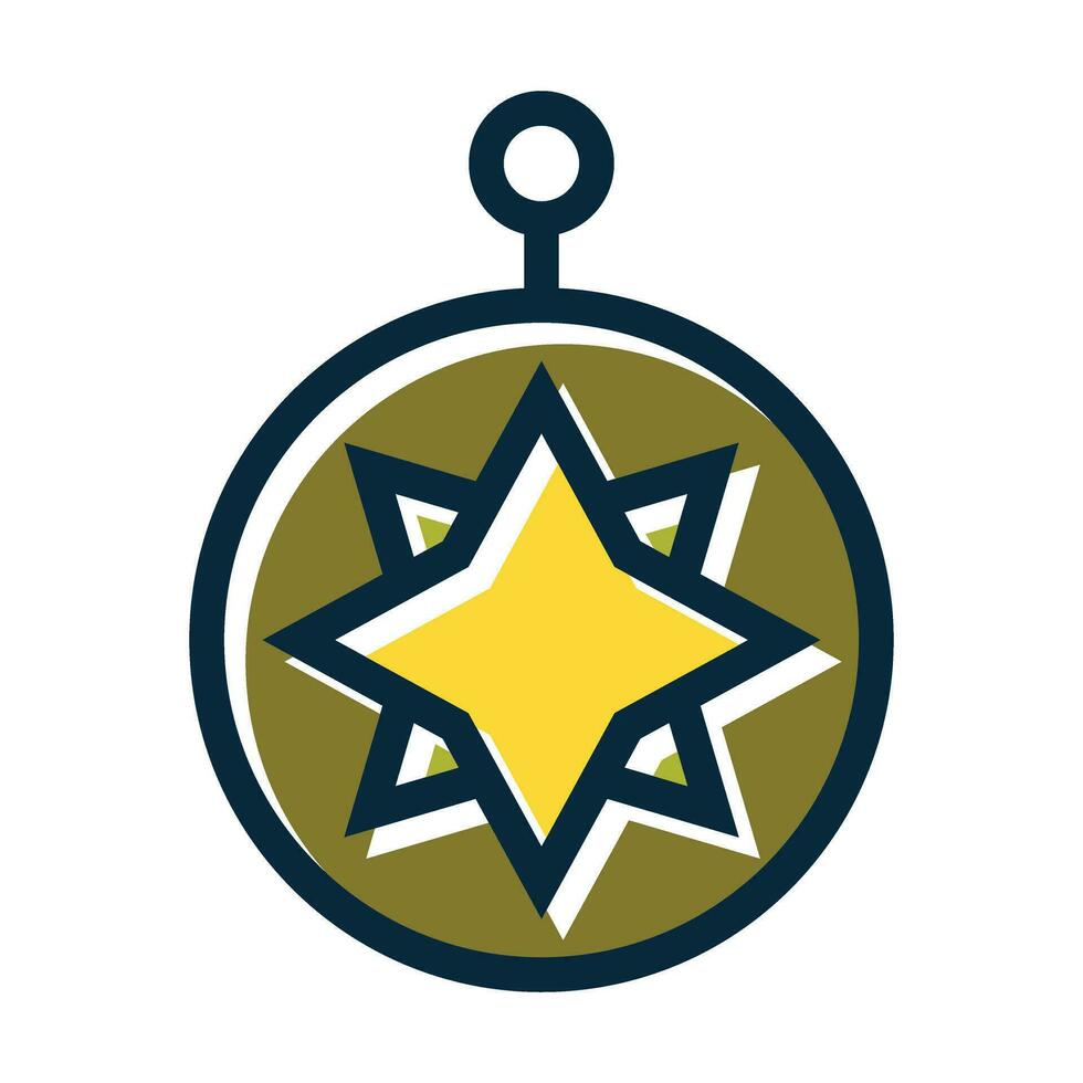 Compass Vector Thick Line Filled Dark Colors Icons For Personal And Commercial Use.