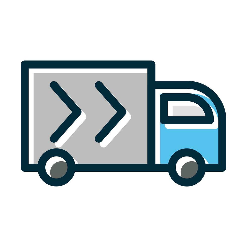 Free Delivery Vector Thick Line Filled Dark Colors Icons For Personal And Commercial Use.