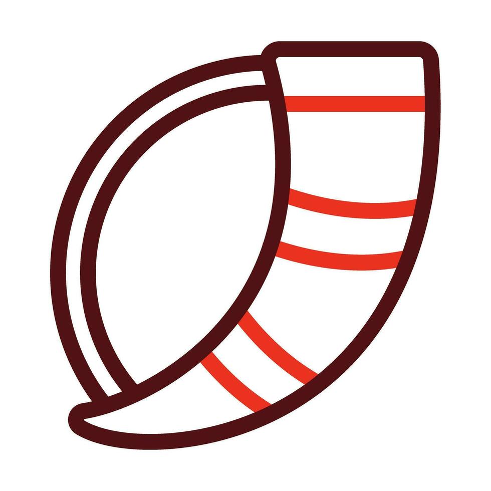 Drinking Horn Vector Thick Line Two Color Icons For Personal And Commercial Use.