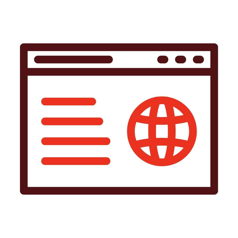 Website Vector Thick Line Two Color Icons For Personal And Commercial Use.