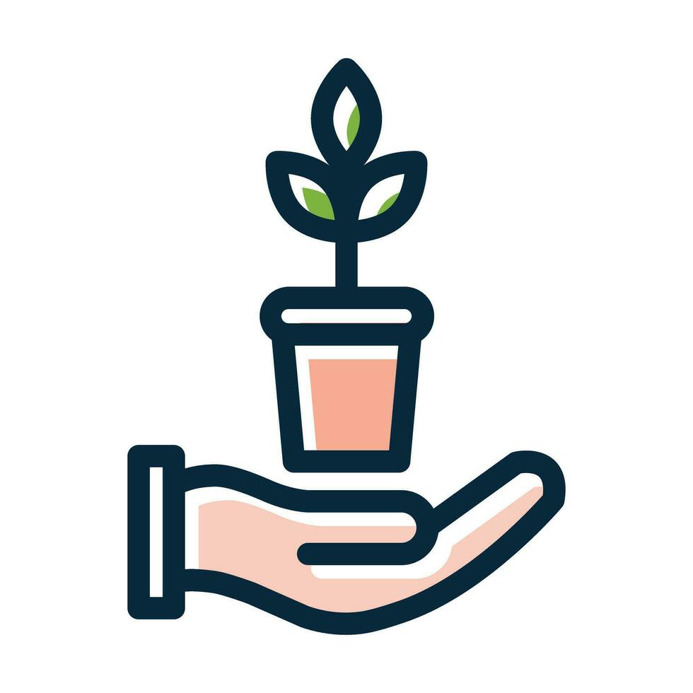 Sustainable Agriculture Vector Thick Line Filled Dark Colors Icons For Personal And Commercial Use.