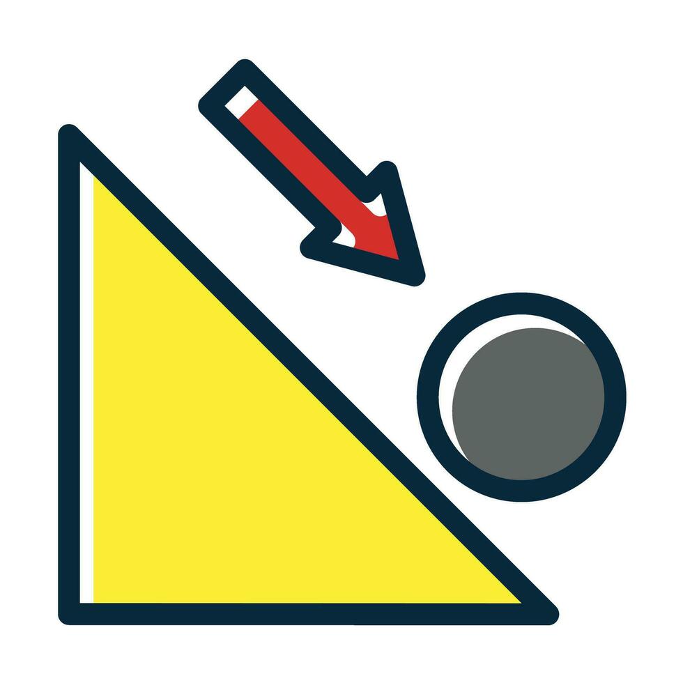 Down Hill Vector Thick Line Filled Dark Colors Icons For Personal And Commercial Use.