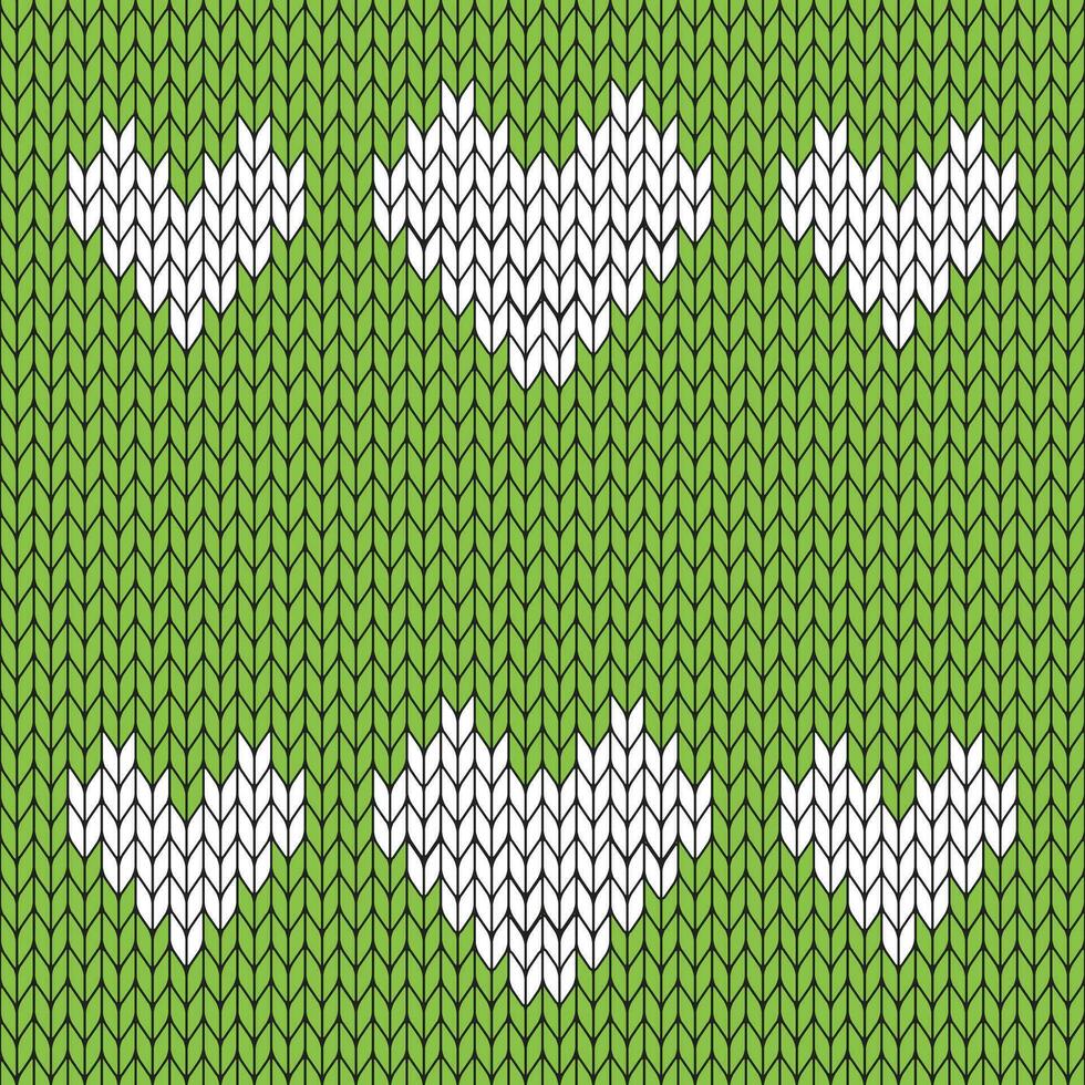 Light green background and white knitted pattern. knitted vector pattern. Seamless gradient pattern for clothing, wrapping paper, backdrop, background, gift card.