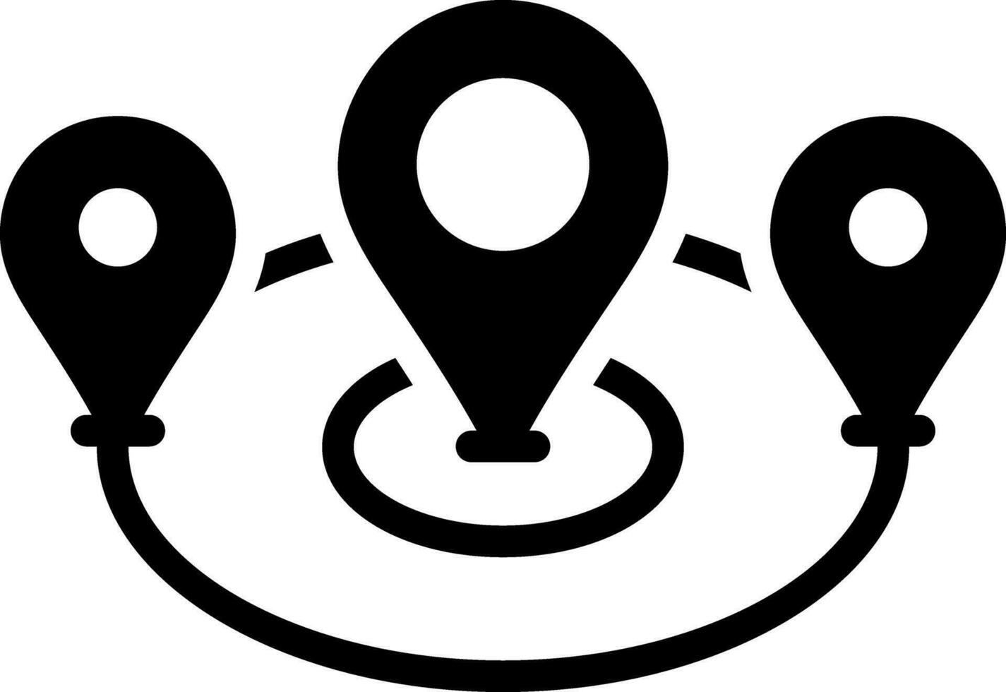 solid icon for locator vector
