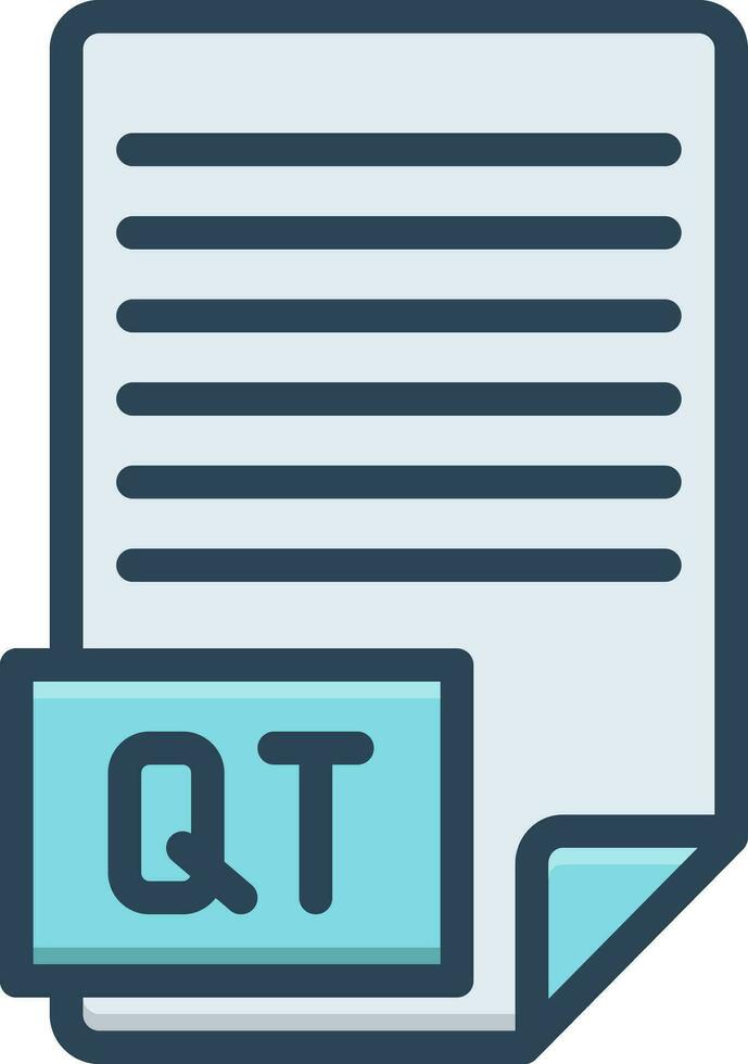 color icon for qt 32411224 Vector Art at Vecteezy