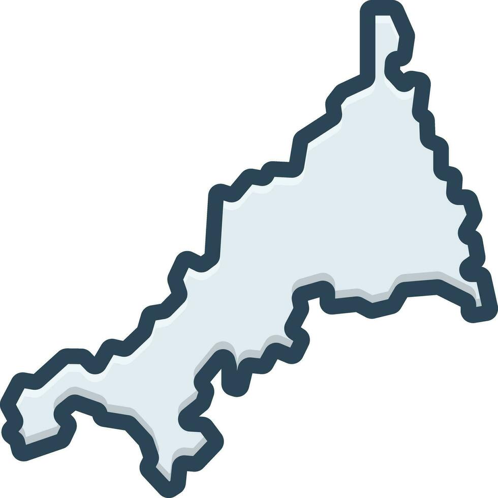 color icon for cornwall vector