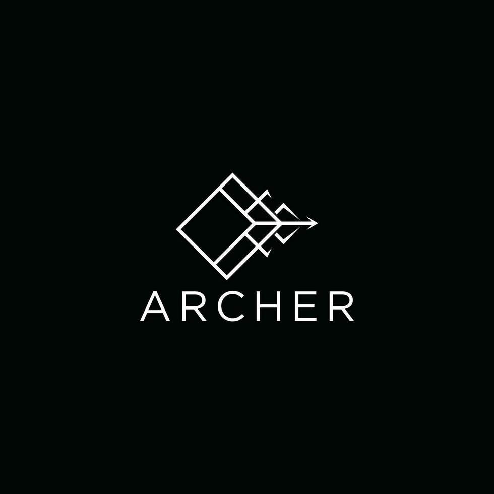 Archer logo design template vector illustration