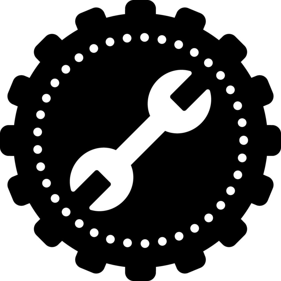 sólido icono para config vector