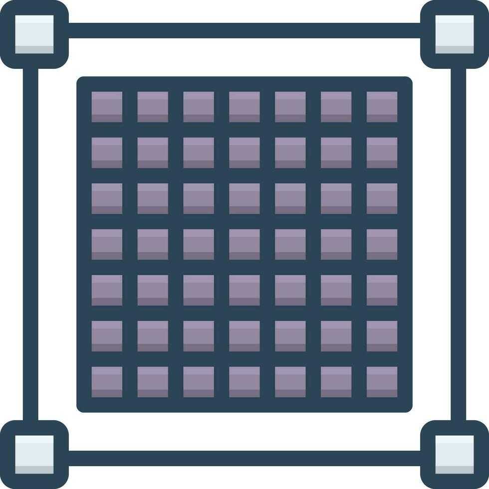 color icon for grid vector