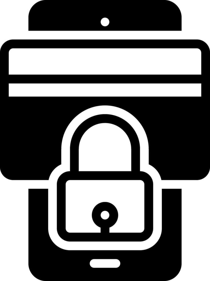 solid icon for securely vector