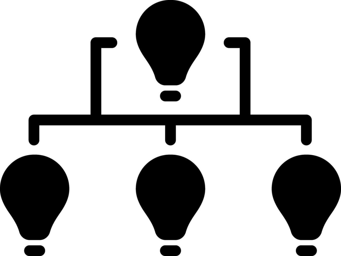 solid icon for hierarchy vector