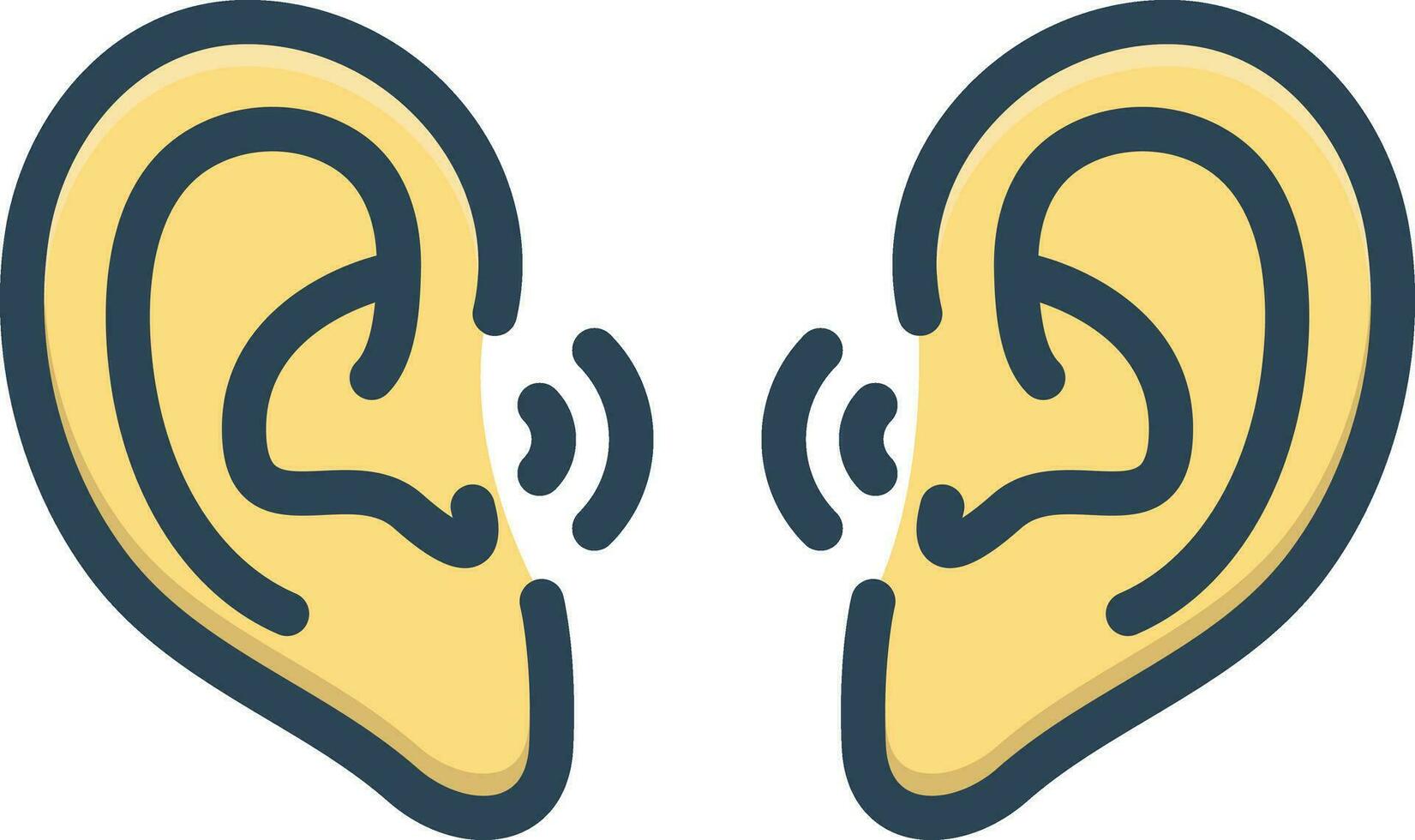 color icon for ears vector