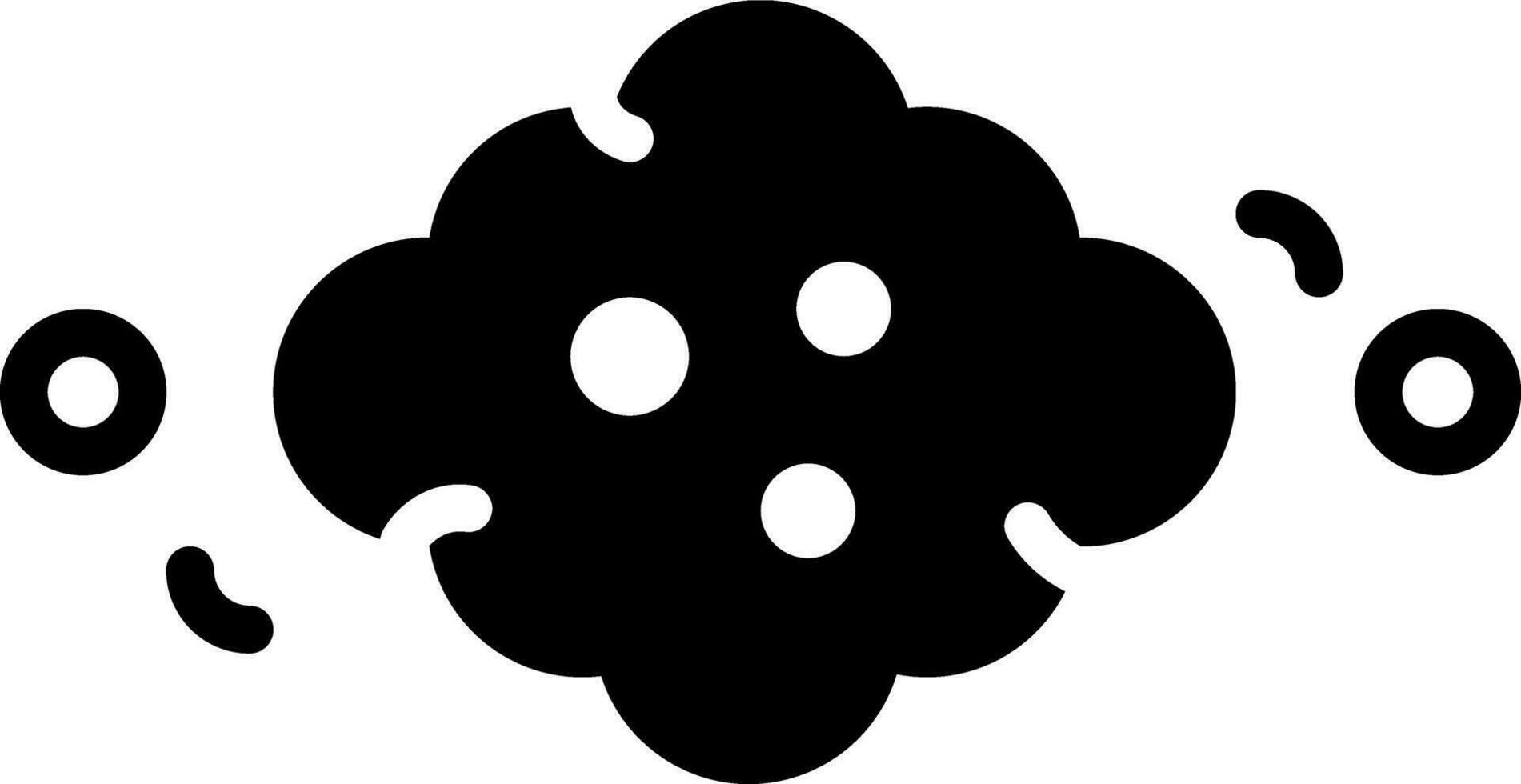 solid icon for dust vector