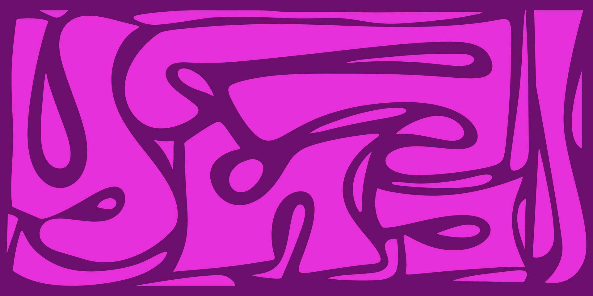 mano dibujado contemporáneo resumen formas dinámico de colores formas y línea. abstrack antecedentes, vibrante púrpura. vector