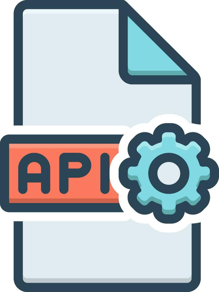 color icono para api vector