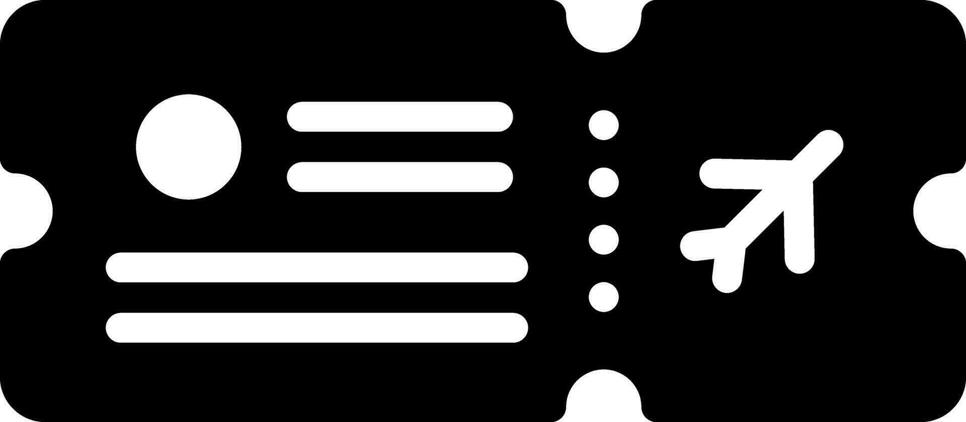 solid icon for ticket vector