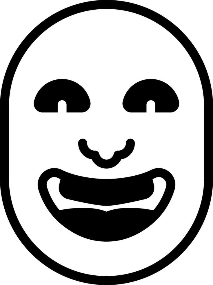 solid icon for humor vector