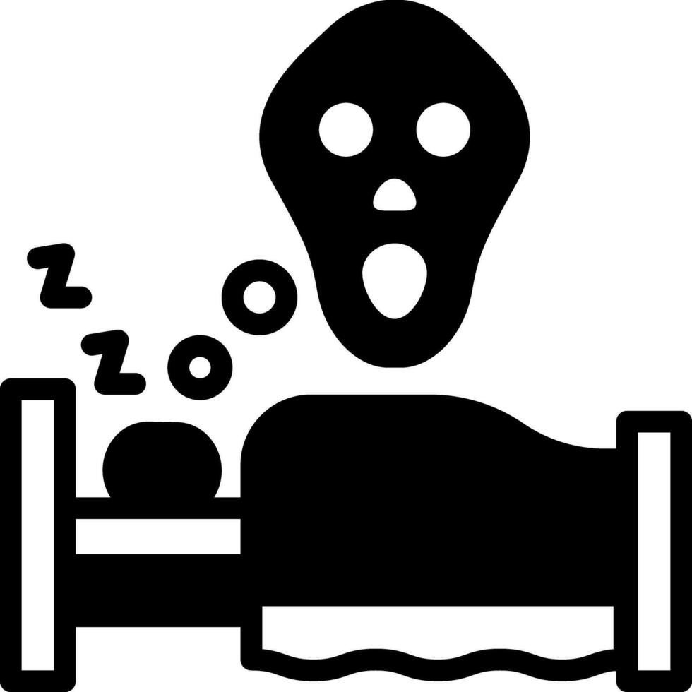 solid icon for nightmare vector