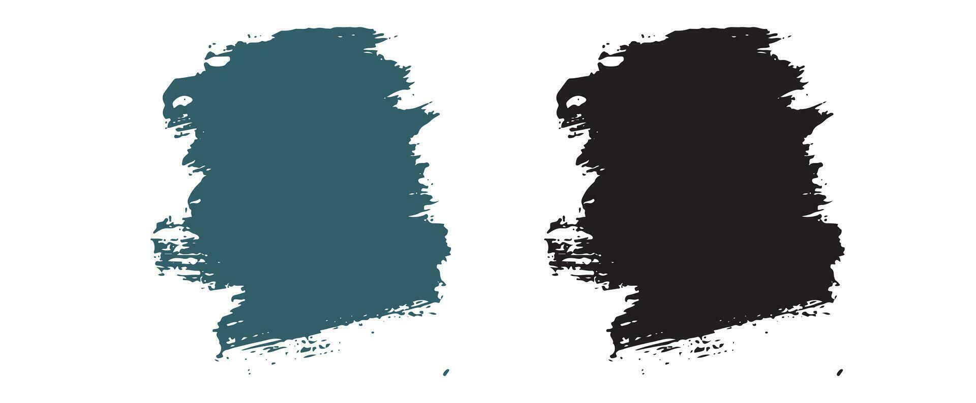 Grungy brush painted banner template background vector