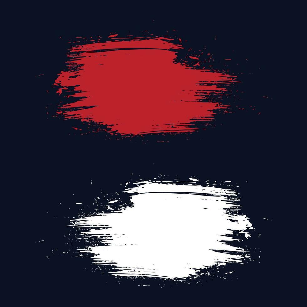 Vector grungy paint brush stroke set