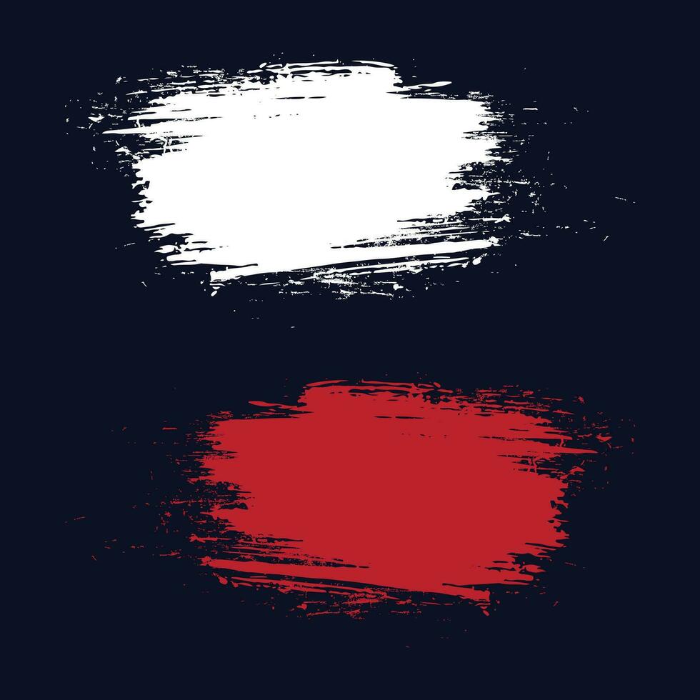Collection of ink grunge brush vector