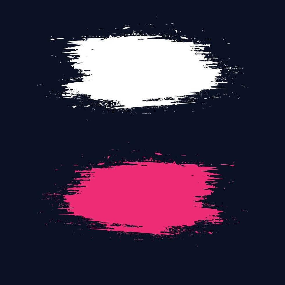 Collection of vector texture brush stroke
