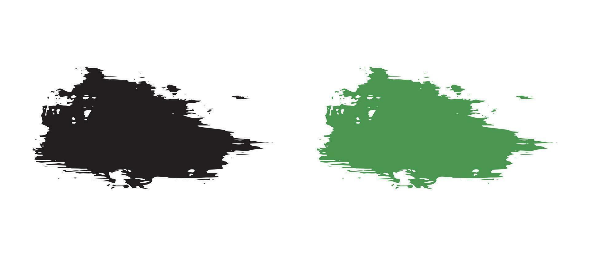 Vector paint different grunge brush stroke
