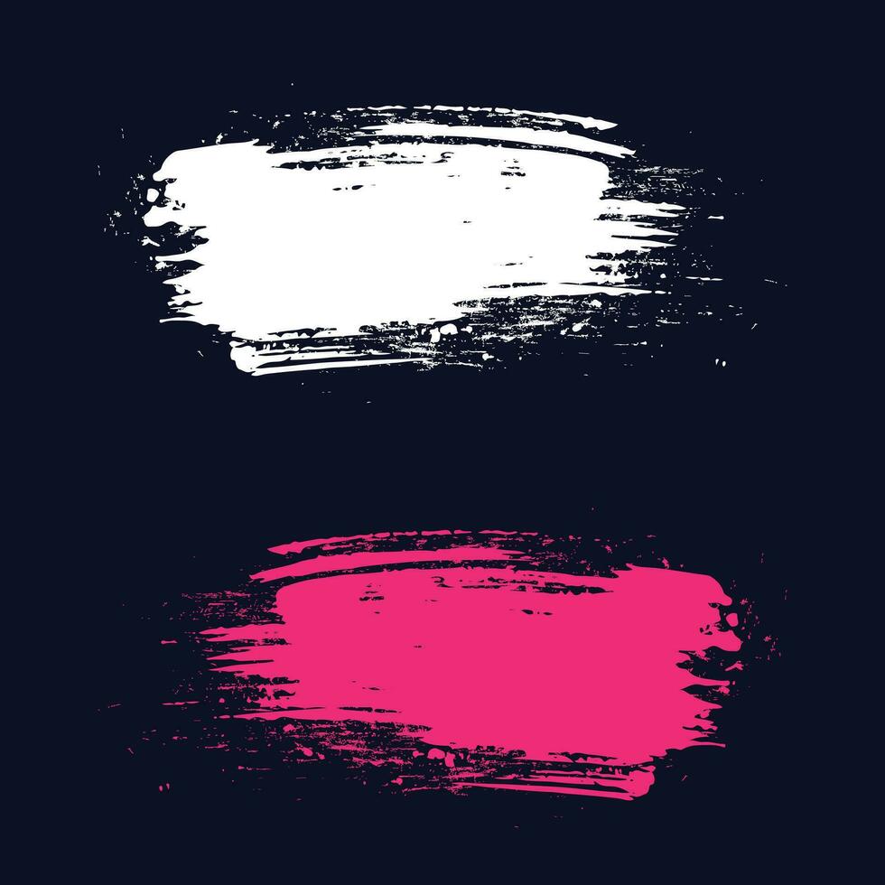 Painted grunge brush lines and shape collection vector