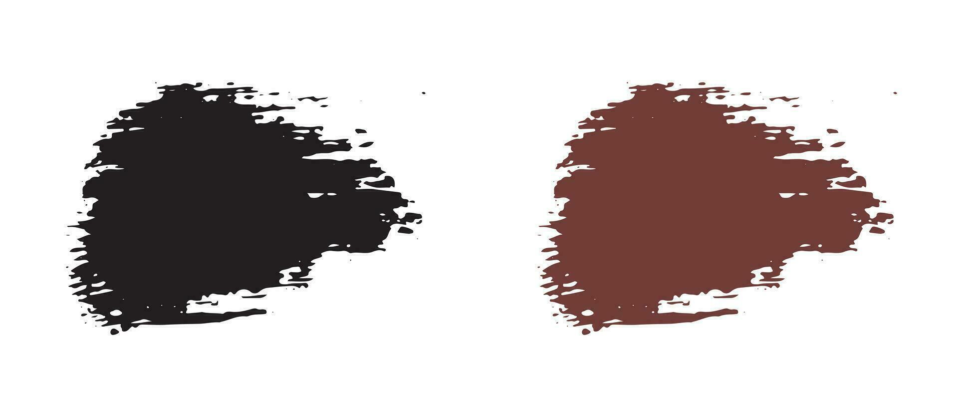 Set of different grunge brush stroke background vector