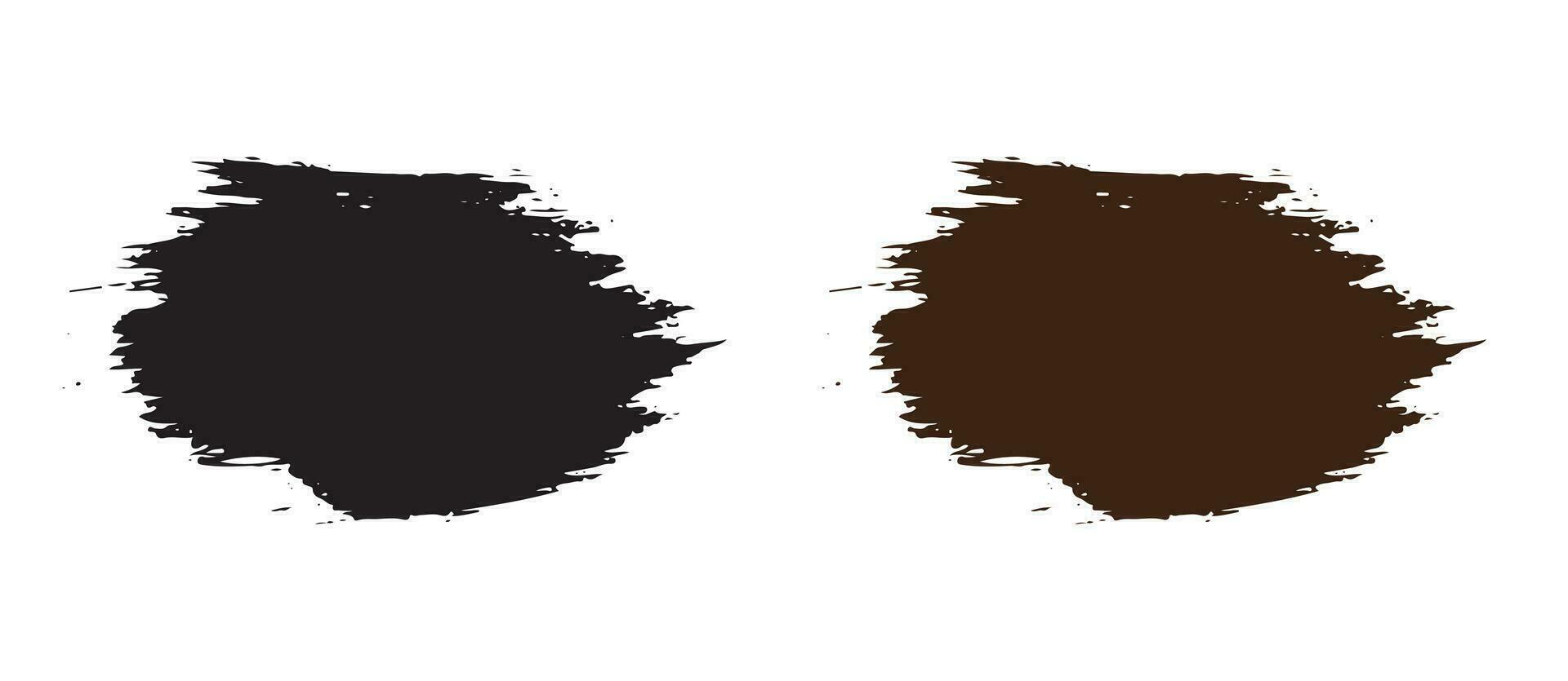 Set of paint ink brush stroke line vector