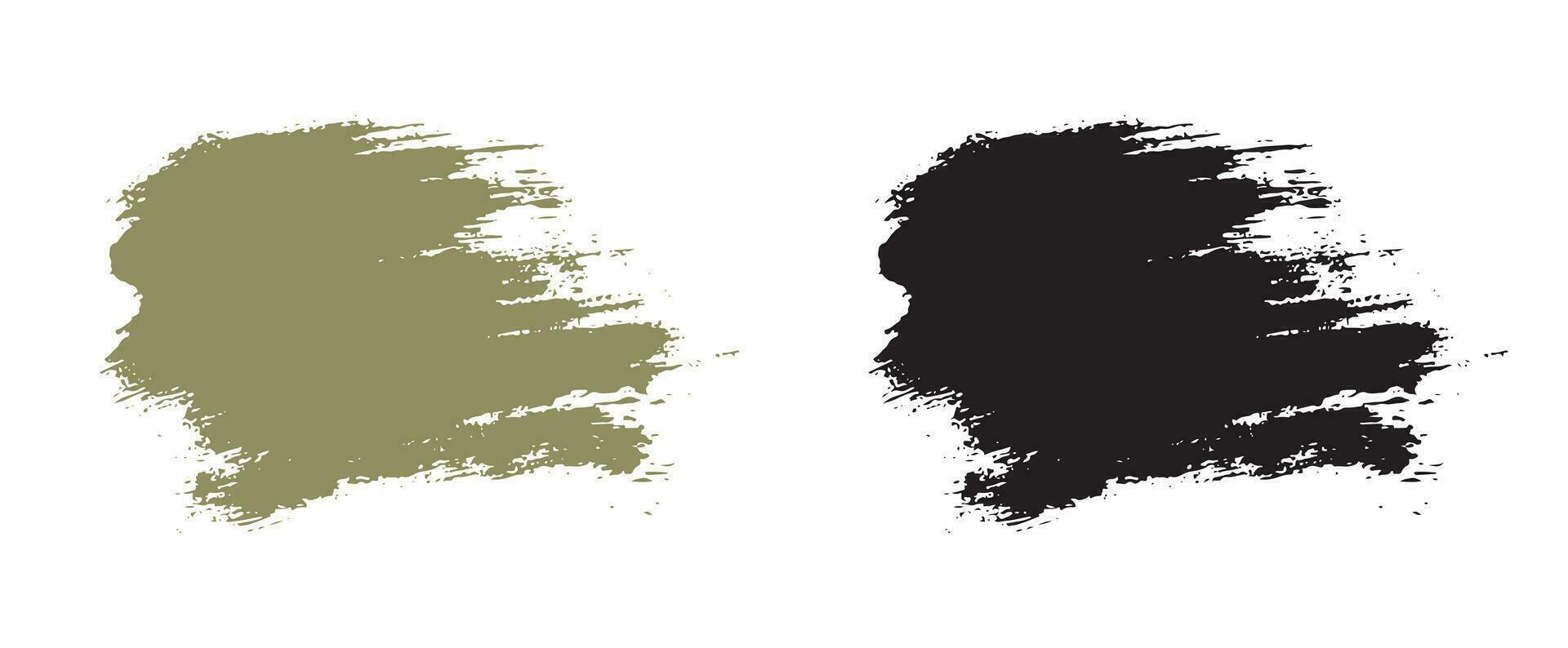 Paint grunge brush spot vector set